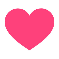 Vibrant Pink Heart Shape Symbolizing Love and Affection in a Playful Design