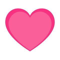 Vibrant Pink Heart Shape Symbolizing Love and Affection in a Playful Design