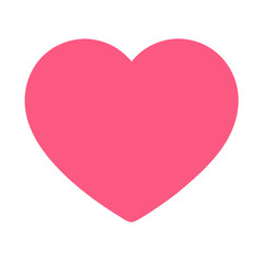 Vibrant Pink Heart Shape Symbolizing Love and Affection in a Playful Design
