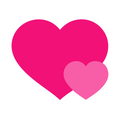 Vibrant Pink Heart Shape Symbolizing Love and Affection in a Playful Design