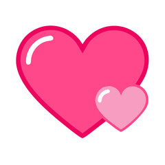 Vibrant Pink Heart Shape Symbolizing Love and Affection in a Playful Design