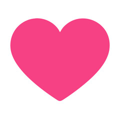 Vibrant Pink Heart Shape Symbolizing Love and Affection in a Playful Design