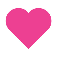 Vibrant Pink Heart Shape Symbolizing Love and Affection in a Playful Design