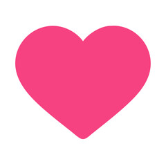 Vibrant Pink Heart Shape Symbolizing Love and Affection in a Playful Design
