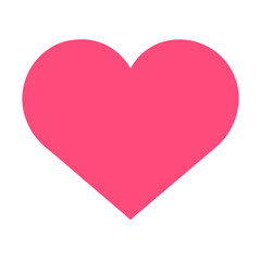 Vibrant Pink Heart Shape Symbolizing Love and Affection in a Playful Design