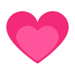 Vibrant Pink Heart Shape Symbolizing Love and Affection in a Playful Design