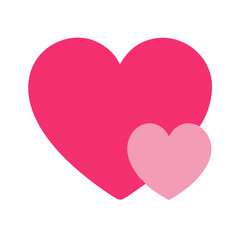 Vibrant Pink Heart Shape Symbolizing Love and Affection in a Playful Design