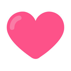 Vibrant Pink Heart Shape Symbolizing Love and Affection in a Playful Design
