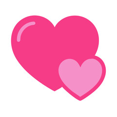 Vibrant Pink Heart Shape Symbolizing Love and Affection in a Playful Design