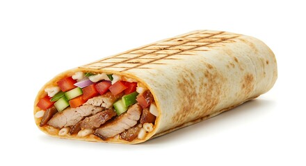 Shawarma on a white. Mexican food
