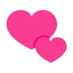 Vibrant Pink Heart Shape Symbolizing Love and Affection in a Playful Design
