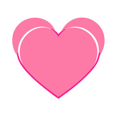 Vibrant Pink Heart Shape Symbolizing Love and Affection in a Playful Design