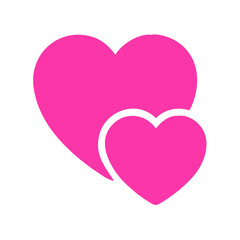 Vibrant Pink Heart Shape Symbolizing Love and Affection in a Playful Design