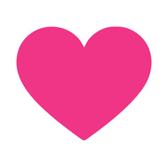 Vibrant Pink Heart Shape Symbolizing Love and Affection in a Playful Design