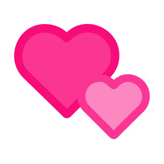 Vibrant Pink Heart Shape Symbolizing Love and Affection in a Playful Design