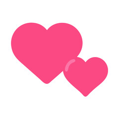 Vibrant Pink Heart Shape Symbolizing Love and Affection in a Playful Design