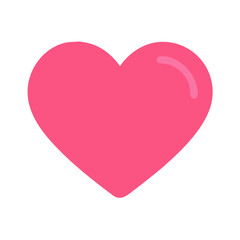 Vibrant Pink Heart Shape Symbolizing Love and Affection in a Playful Design