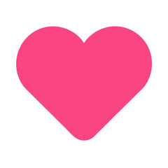 Vibrant Pink Heart Shape Symbolizing Love and Affection in a Playful Design