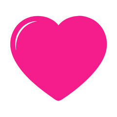 Vibrant Pink Heart Shape Symbolizing Love and Affection in a Playful Design