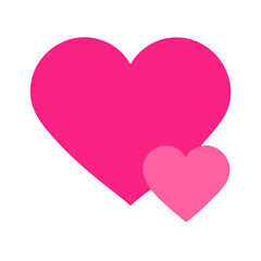 Vibrant Pink Heart Shape Symbolizing Love and Affection in a Playful Design