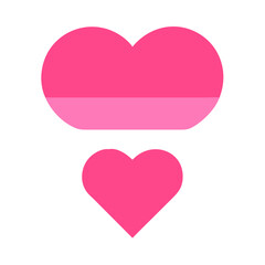 Vibrant Pink Heart Shape Symbolizing Love and Affection in a Playful Design