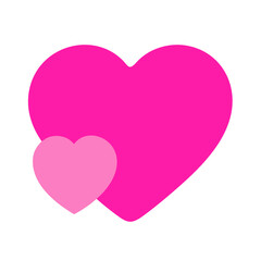 Vibrant Pink Heart Shape Symbolizing Love and Affection in a Playful Design