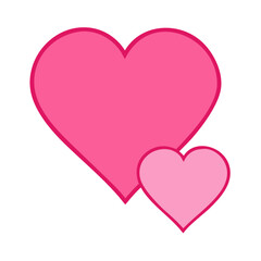 Vibrant Pink Heart Shape Symbolizing Love and Affection in a Playful Design