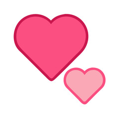 Vibrant Pink Heart Shape Symbolizing Love and Affection in a Playful Design