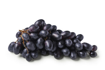 Fototapeta premium Sweet black grapes on white background