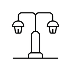 Park Light icon vector stock illustration