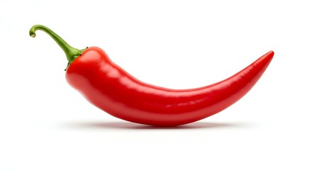 Red chili pepper on white background Red. Mexican food