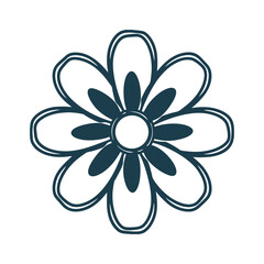Minimalist Flower Icon - Nine Petals, Unity Symbol Flower with Nine Petals &ndash; A simple, symmetrical bloom (symbolizing unity)