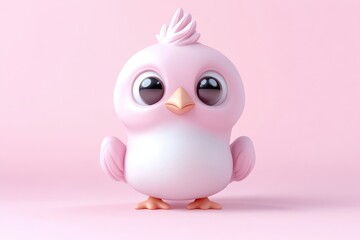 Adorable pink chick