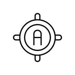 Fototapeta premium Ampere icon vector stock illustration