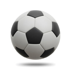 Fototapeta premium Classic Black and White Soccer Ball: A 3D Rendered Image