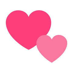 Vibrant Pink Heart Shape Symbolizing Love and Affection in a Playful Design