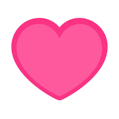 Vibrant Pink Heart Shape Symbolizing Love and Affection in a Playful Design
