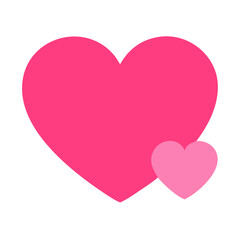 Vibrant Pink Heart Shape Symbolizing Love and Affection in a Playful Design