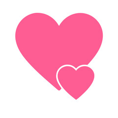 Vibrant Pink Heart Shape Symbolizing Love and Affection in a Playful Design