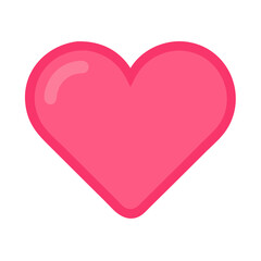 Vibrant Pink Heart Shape Symbolizing Love and Affection in a Playful Design