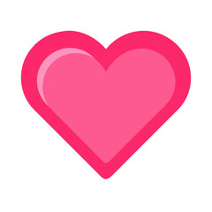 Vibrant Pink Heart Shape Symbolizing Love and Affection in a Playful Design