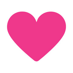 Vibrant Pink Heart Shape Symbolizing Love and Affection in a Playful Design