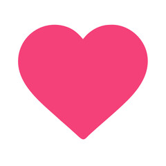 Vibrant Pink Heart Shape Symbolizing Love and Affection in a Playful Design