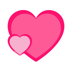 Vibrant Pink Heart Shape Symbolizing Love and Affection in a Playful Design