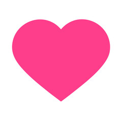 Vibrant Pink Heart Shape Symbolizing Love and Affection in a Playful Design