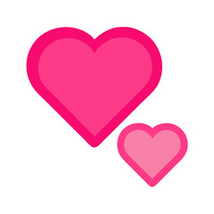 Vibrant Pink Heart Shape Symbolizing Love and Affection in a Playful Design