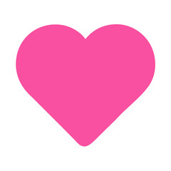 Vibrant Pink Heart Shape Symbolizing Love and Affection in a Playful Design