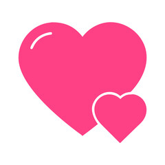 Vibrant Pink Heart Shape Symbolizing Love and Affection in a Playful Design