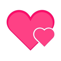 Vibrant Pink Heart Shape Symbolizing Love and Affection in a Playful Design
