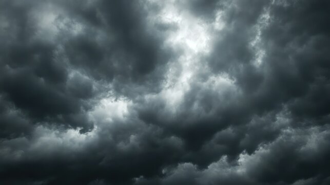Dramatic and ominous storm clouds fill the sky, hinting at impending rain.
